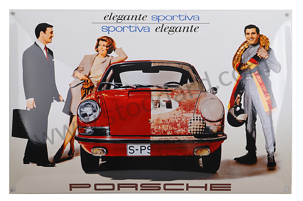 PCG00099914 - Enamel Wall Sign - Elegante Sportiva, Sportiva Elegante - Porsche Classic 40 X 60cm for Porsche 
