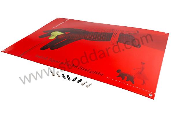PCG00099918 - Enamel Wall Sign - Powerful Elegance - Porsche Classic 40 X 60cm for Porsche 