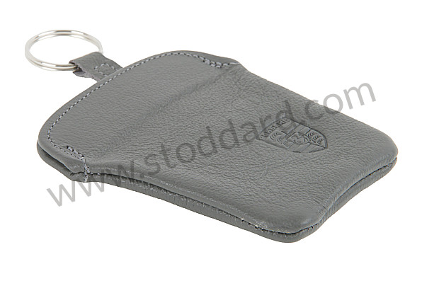PCG044100016XL - Leather Key Fob Case Pouch Grey For 911 for Porsche 