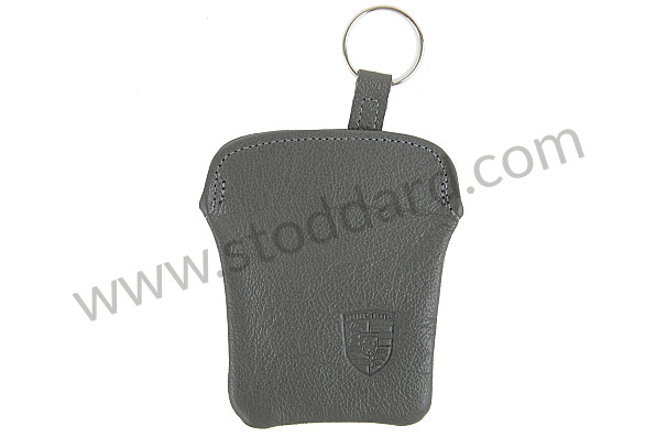 PCG044100016XL - Leather Key Fob Case Pouch Grey For 911 for Porsche 