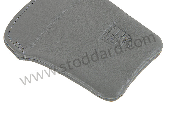 PCG044100016XL - Leather Key Fob Case Pouch Grey For 911 for Porsche 