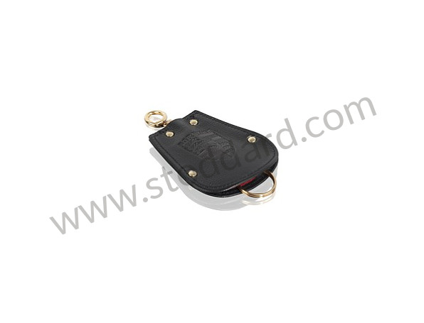 PCG044200001AJ - Reutter Key Fob Case Pouch For Porsche 356 In Black Leather for Porsche 