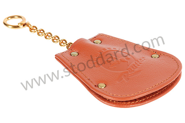 PCG044200004RB - Key Fob Case Pouch For Porsche 356 In Brown Leather for Porsche 