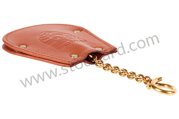 PCG044200004RB - Key Fob Case Pouch For Porsche 356 In Brown Leather for Porsche 