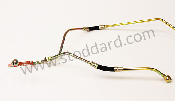 61610805503 - Fuel Pump To Zenith Carburetor Fuel Line W/ Banjo Fitting For Early 356 Fuel Pump for Porsche 