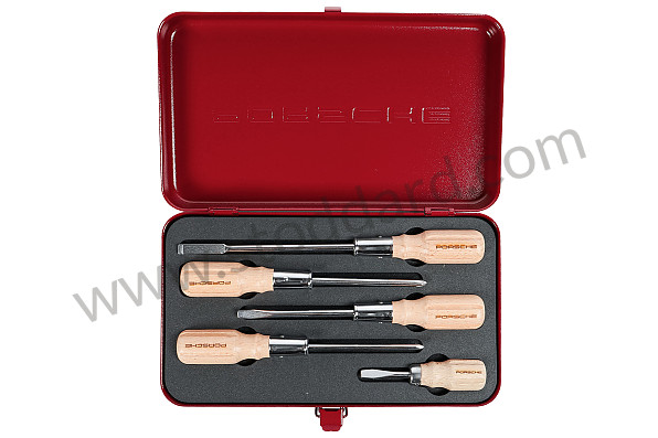 PCG19100200 - Porsche Classic 5-Piece Wooden Handle Screwdriver Set for Porsche 