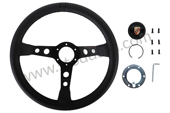 PCG34708410 - Porsche MOMO Sports Steering Wheel, Black Stitching for Porsche 
