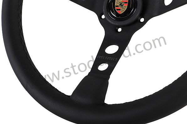 PCG34708410 - Porsche MOMO Sports Steering Wheel, Black Stitching for Porsche 