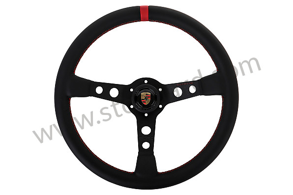 PCG34708420 - Porsche MOMO Sports Steering Wheel, Red Stitching for Porsche 