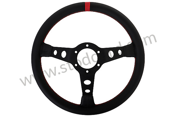 PCG34708420 - Porsche MOMO Sports Steering Wheel, Red Stitching for Porsche 