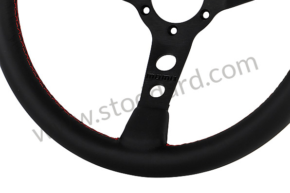 PCG34708420 - Porsche MOMO Sports Steering Wheel, Red Stitching for Porsche 