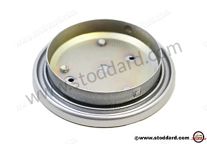 Hub Center Cap With Black Crest 911 964 924 928 944 SILVER WITH BLACK EMBLEM / SILVER WITH BLACK EMBLEM