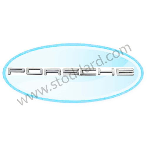 SIC55930123 - Porsche Block Letter Emblem Set, Cast Metal, Silver Finish, For 911 912 (1967-71) And 914 for Porsche 