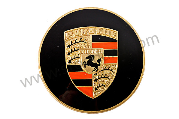 64455980100 - Gold Plated Enameled Hubcap Trim For 356, Early 911 With Steel Wheels. for Porsche 