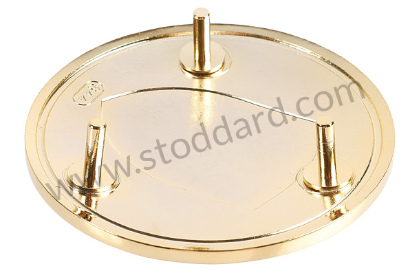 64455980100 - Gold Plated Enameled Hubcap Trim For 356, Early 911 With Steel Wheels. for Porsche 