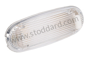80mm Interior Light Assembly, Frosted Clear Plastic Chrome Bezel, for 41mm bulb  (NLA63210103)