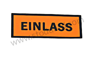 Einlass Decal, Orange With Black Lettering., Water Transfer TRANSFER (NLA70100500)
