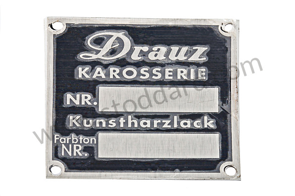 NLA70110400 - Chassis And Paint Badge For Drauz Built Convertible D And Roadster for Porsche 