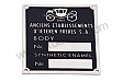 CHASSIS IDENTIFICATION PLATE + "DIETEREN" COLOUR, ROADSTER  