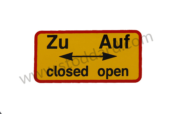 NLA70158700 - Zu Auf Decal For Carb Pre Heat Shrouds, Water Transfer for Porsche 356B T5 &bull; 1959 &bull; 1600 (616/1 T5) &bull; Cabrio B T5 &bull; Manual Gearbox, 4 Speed