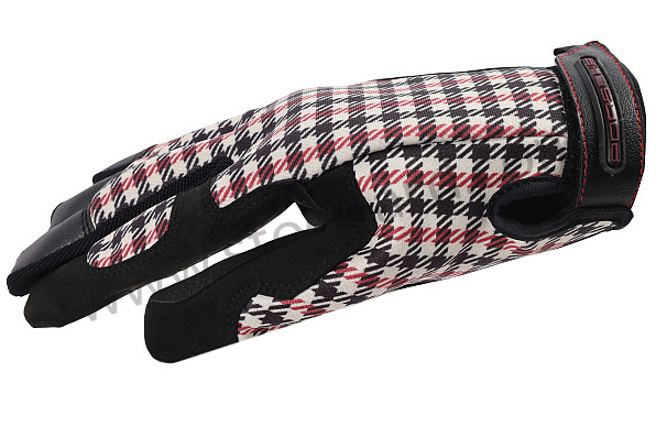 PCG901108A - 911 CLASSIC PEPITA RED MECHANICAL ASSEMBLY GLOVES WITH MAGNET - SIZE 8/M for Porsche 