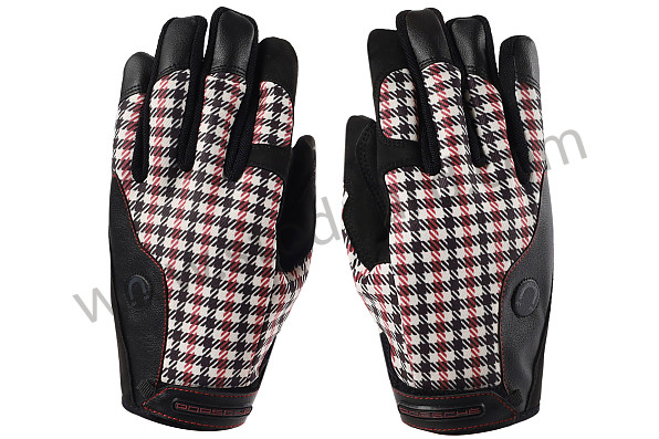 PCG901110A - 911 CLASSIC PEPITA RED MECHANICAL ASSEMBLY GLOVES WITH MAGNET - SIZE 10/XL for Porsche 