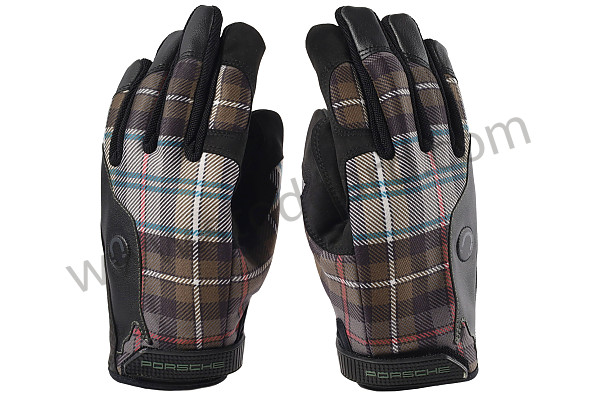 PCG930107A - MECHANICAL ASSEMBLY GLOVES 911 930 TURBO CLASSIC TARTAN KHAKI WITH MAGNET - SIZE 7/S for Porsche 