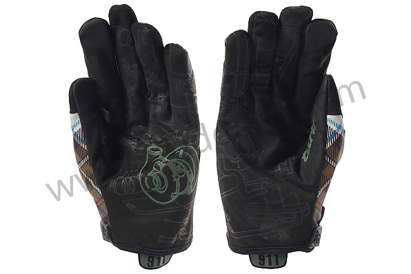 PCG930110A - MECHANICAL ASSEMBLY GLOVES 911 930 TURBO CLASSIC TARTAN KHAKI WITH MAGNET - SIZE 10/XL for Porsche 