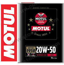 Motul Classic 20w50 Motor Oil, 2 Liter Can 110621  (MOT110621)