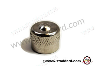 Valve Stem Cap, Knurled Steel, All Schrader Tire Valve Stems  (NLA36120231)