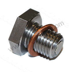 Billet Stainless Steel Magnetic Drain Plug with seal,  for 914 912E  12x1.5  (021101195LN)