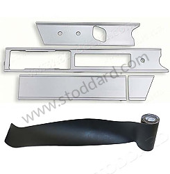 **Aluminum Dashboard Trim Set. Includes Black Smooth Grain Vinyl. 911 1972-1973  (SIC55201301)