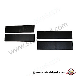 Pillar Cover Set For A And Upper B Pillars, Black Vinyl. 911 912 1965-1989  (SIC55550800700)