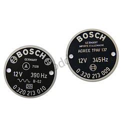 12V Horn Data Plate Kit  (NLA63500400)