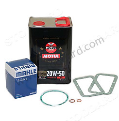 Oil Change Kit For 356 And 912.  Includes three 2-liter containers of Motul 20w50, filter, seals.  (NLAOILCHG)