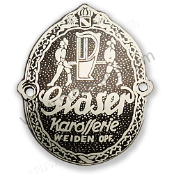 Glaser Karosserie Badge, For Early 356 Cabriolet  (64472301000)