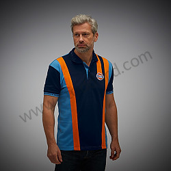 GULF RACING TEAM POLO NAVY BLUE S MEASUREMENT (99A001001342)