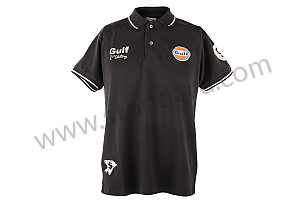 GULF VINTAGE POLO SHIRT ANTHRACITE M MEASUREMENT (99A001001363)