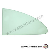 644 543 101 01 - Rear Quarter Glass, Tinted, For 356 356A 356B 356C Coupe. Marked With Small Sigla