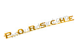 644 559 301 05 - Porsche Emblem, Gold, 5 Studs, 254mm, For 356B T5