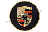 644 559 801 00 - Gold Plated Enameled Hubcap Trim For 356, Early 911 With Steel Wheels.