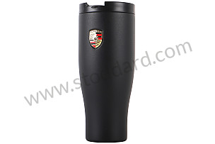 Extra Large Insulated 30oz Thermo Coffee Cup Black with Porsche Crest  (WAP0500680M002)