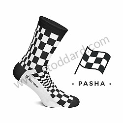 PASHA SOCKS BLACK / WHITE M (36-40) SIZE (99A001017019)