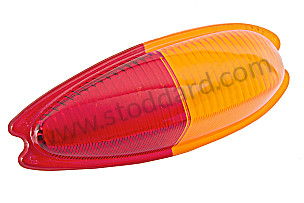 Teardrop Taillight Lens, Amber And Red, Left,  With Oe Markings. For 356A, 356B, And 356C ORANGE AND RED / ORANGE AND RED / REAR LEFT (64463142110)