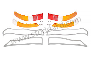 FRONT + REAR INDICATOR GLASS KIT WITH GASKET  (99A001024499)