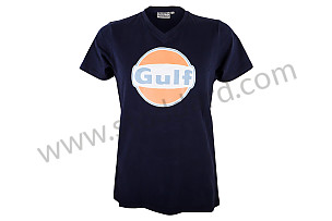 GULF T-SHIRT VINTAGE NAVY BLUE V-NECK M SIZE (99A001032677)
