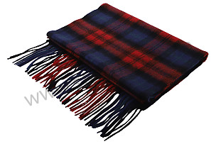 100% WOOL TARTAN SCARF RED BLUE / RED BLUE (99A001034249)