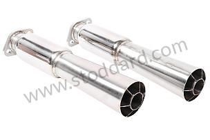 MEGAPHONE RACING WITH SILENCER FOR EXCHANGER OR SPAGHETTI PAIR / STAINLESS STEEL / 43 CENTIMETRE (99A001034251)