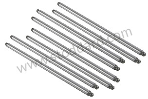 Pushrod Set, Short, Set Of Eight 255.7, Lw For 356 And 912 With Decked Cylinder Heads  (NLA10502899SET)