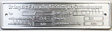 000 701 101 02 - 356 / Chassis Identification Plate For 356 Prea